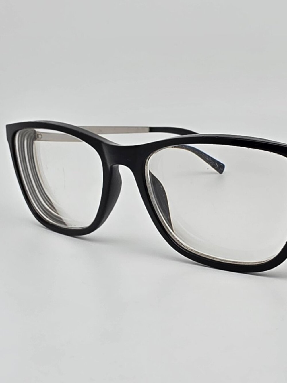 Armani Exchange AX3028 8158 Black Silver Eyeglasses Frame w/ Flexhinge 53-16-140